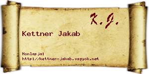 Kettner Jakab névjegykártya